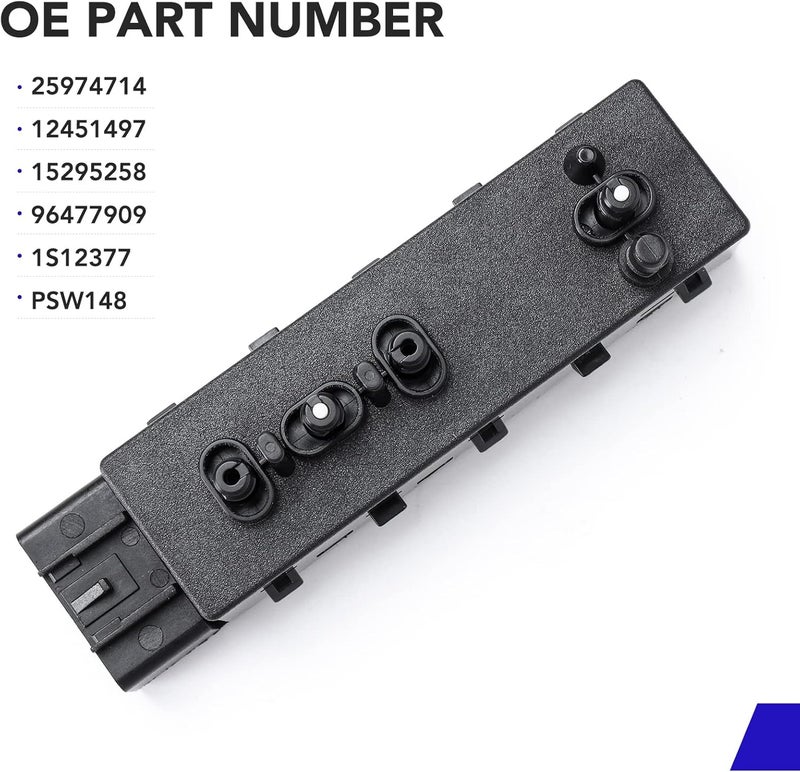 TAYATUO 25974714 Power Seat Switch Driver Side Compatible with Chevy Malibu Camaro Equinox Malibu GMC Acadia Terrain Buick Regal Cadillac Front Left 8 Way Adjust Seat Control 12451497 Recline Recliner Switch - Image 4